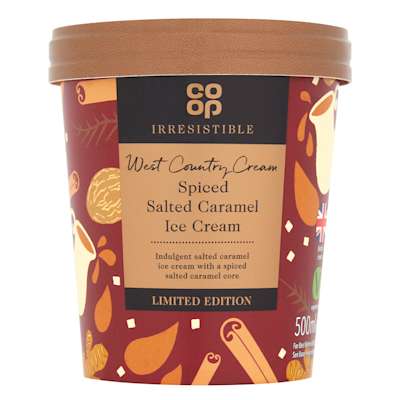 Co Op Irresistible Spiced Salted Caramel Ice Cream 500ml Co Op Co Op Irresistible Spiced Salted Caramel Ice Cream 500ml Co Op