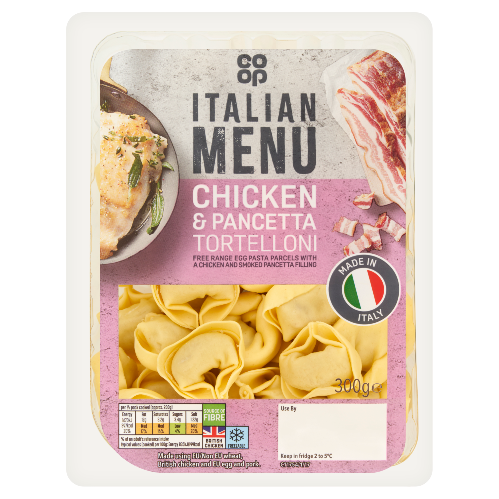 Co-op Fresh Chicken & Pancetta Tortelloni 300g