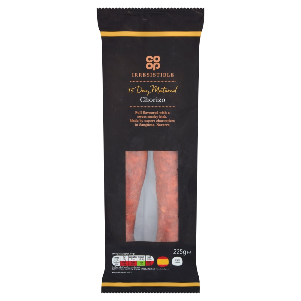 Co Op Irresistible Chorizo 225g Co Op