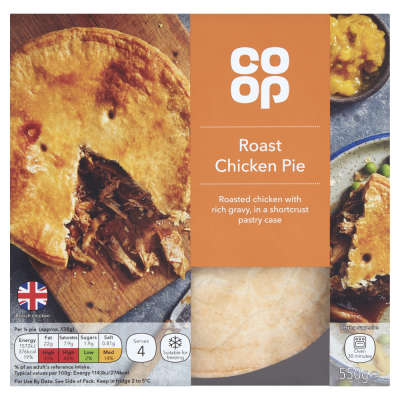 Co-op Roasted Chicken and Gravy Pie 550g