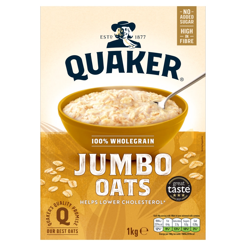 Quaker Jumbo Porridge Oats 1kg