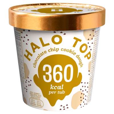 Halo Top Chocolate Chip Cookie Dough Low Calorie Ice Cream 473ml