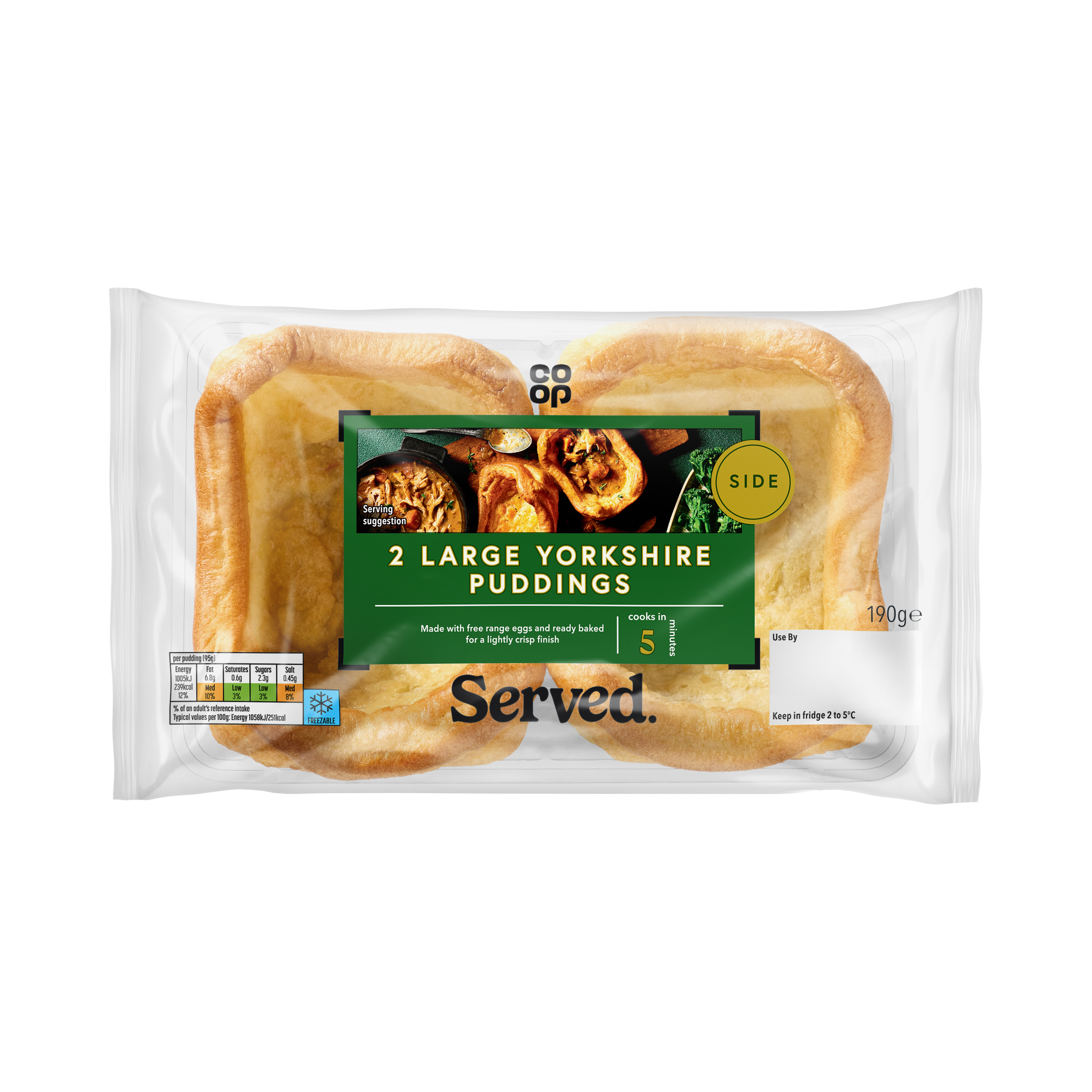 Co-op 2 Jumbo Yorkshire Puddings 190g 