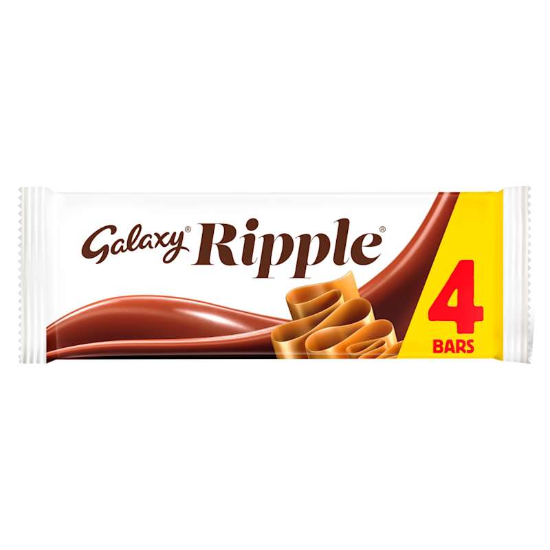 Galaxy Ripple Four Pack Galaxy Ripple Chocolate Bars 4 Pack 120g - Co-op