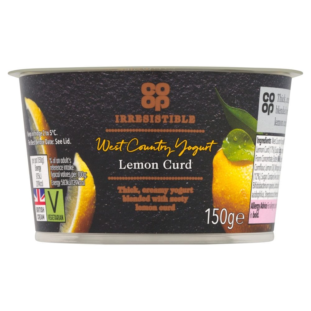 Co-op Irresistible West Country Lemon Curd Yogurt 150g