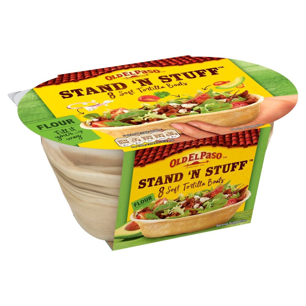 Old El Paso Stand ‘N’ Stuff Soft Flour Tortillas Wraps 8Pk 193G