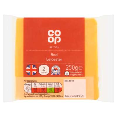 Co-op British Red Leicester 250g