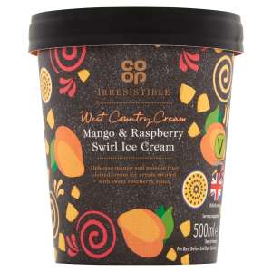 Cо-ор Irresistible West Country Cream Mango & Raspberry Swirl Ice Cream 500ml