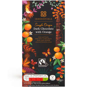 Co-op Irresistible Fairtrade Single Origin Dark 57% Orange 100g