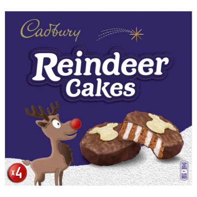Cadbury Reindeer Cakes 4pk