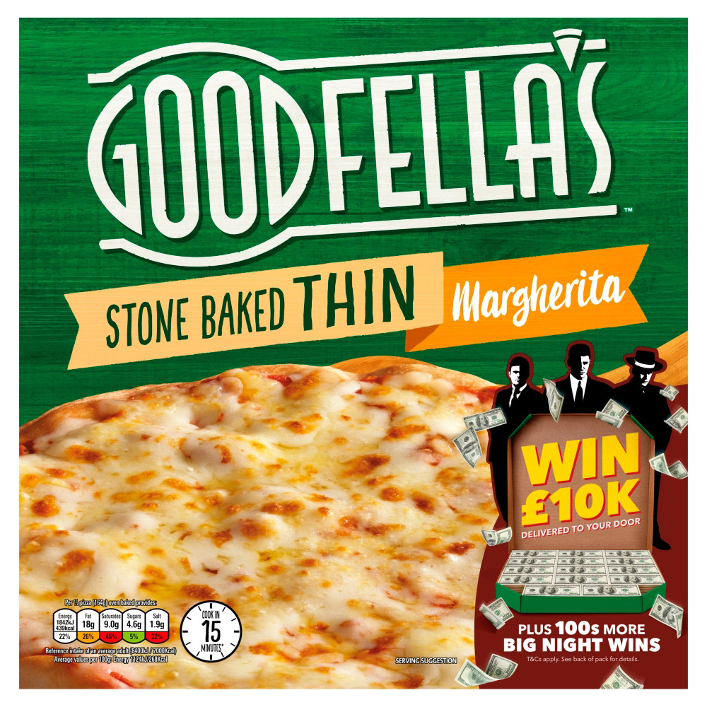 Goodfella's Stonebaked Thin Margherita Pizza 345g Coop