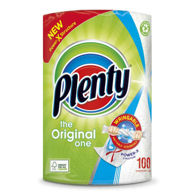 Plenty White Kitchen Roll 100 Sheets