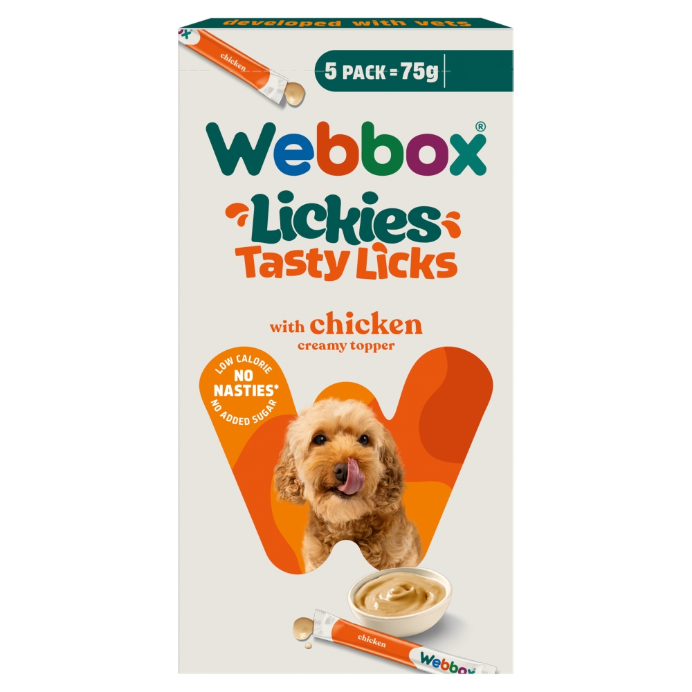 Webbox Lickies with Chicken 5X15G      