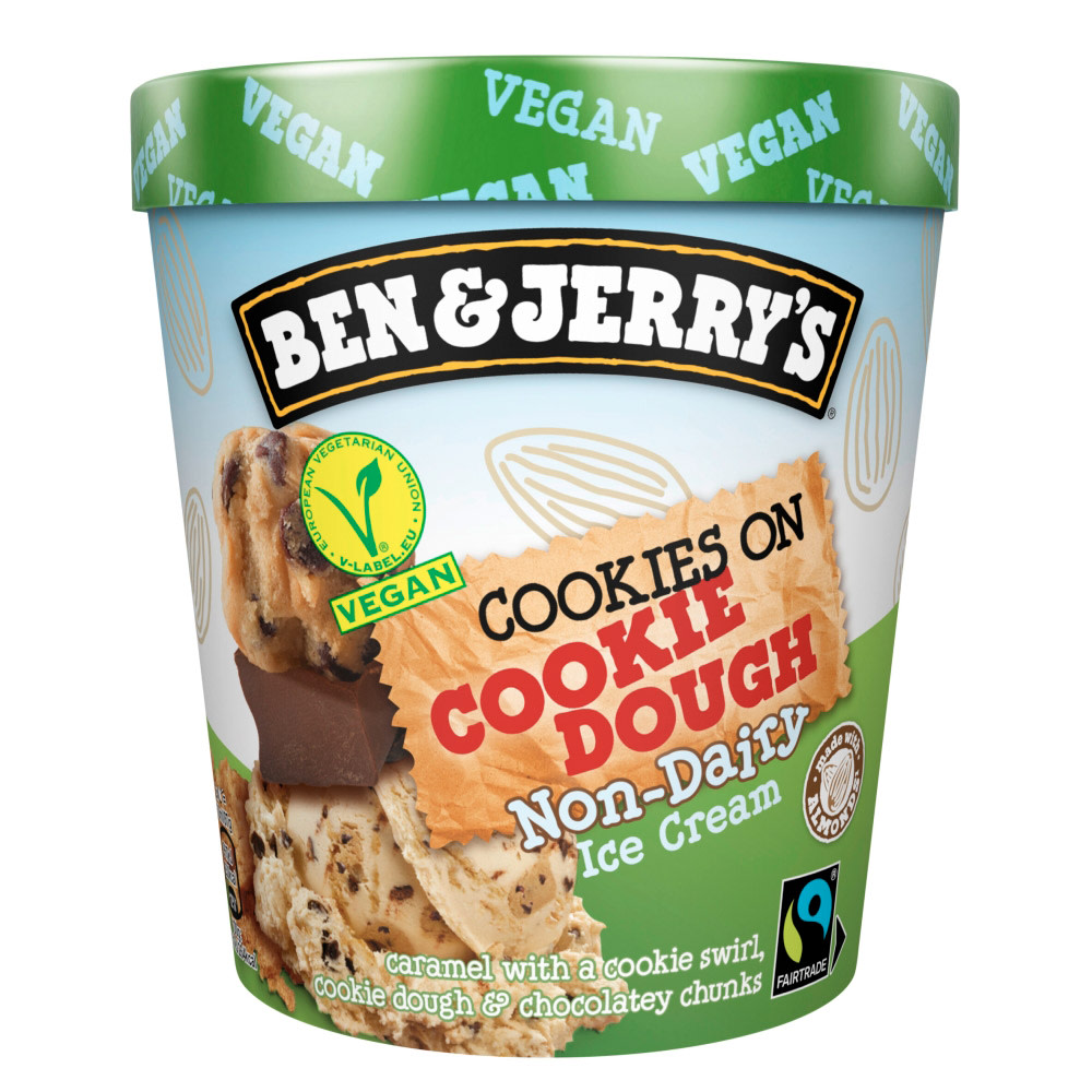 Ben & Jerry's Vegan Ice Cream Tub Non Dairy Cookies on Cookie Dough 465ml