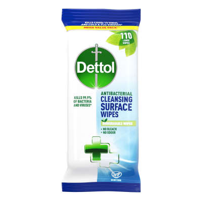 Dettol Antibacterial Cleansing Surface Wipes 110s