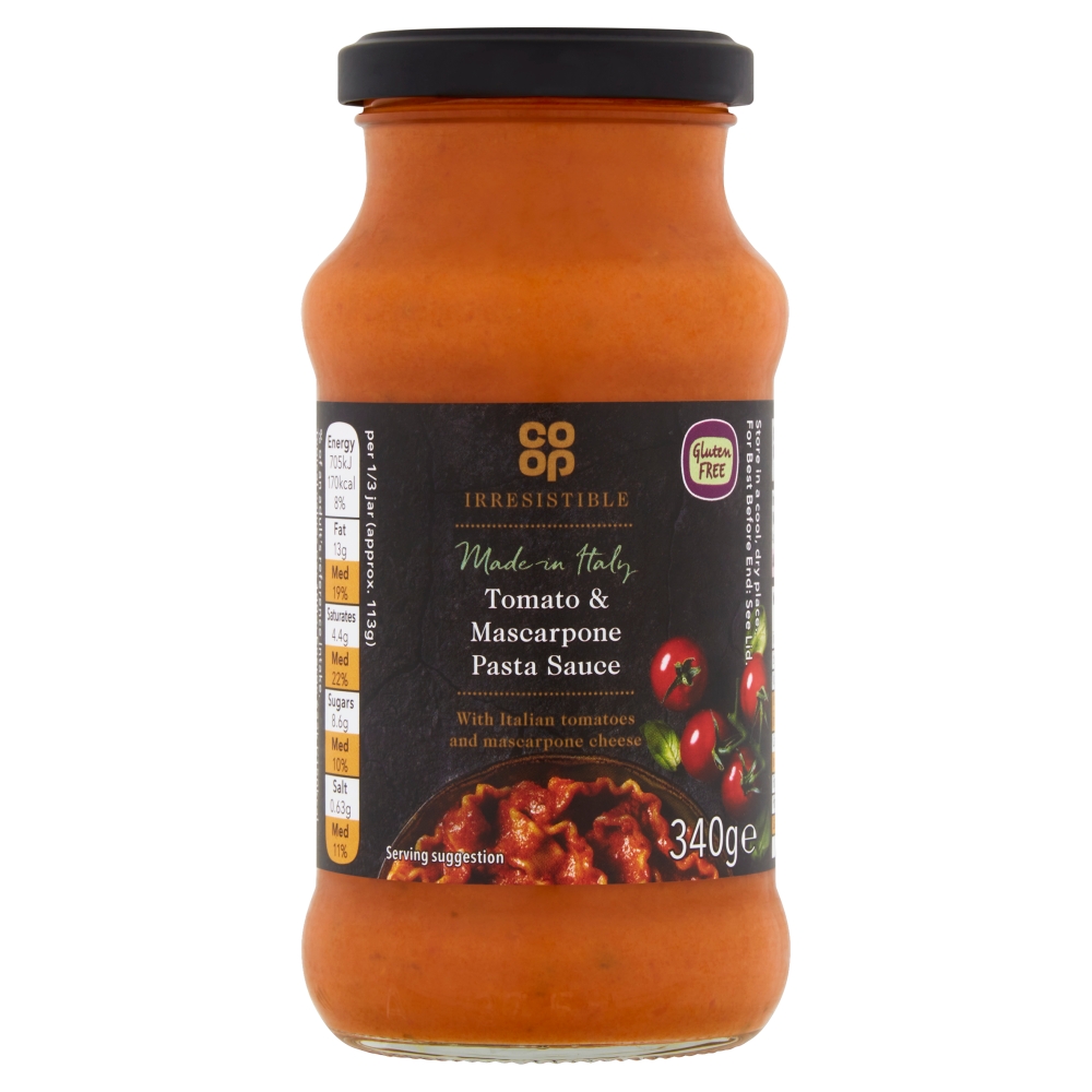 Co-op Irresistible Tomato and mascarpone pasta sauce
