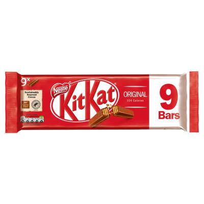 Nestlé Kit Kat Milk Chocolate 2 Fingers 9 Pack 186.3g