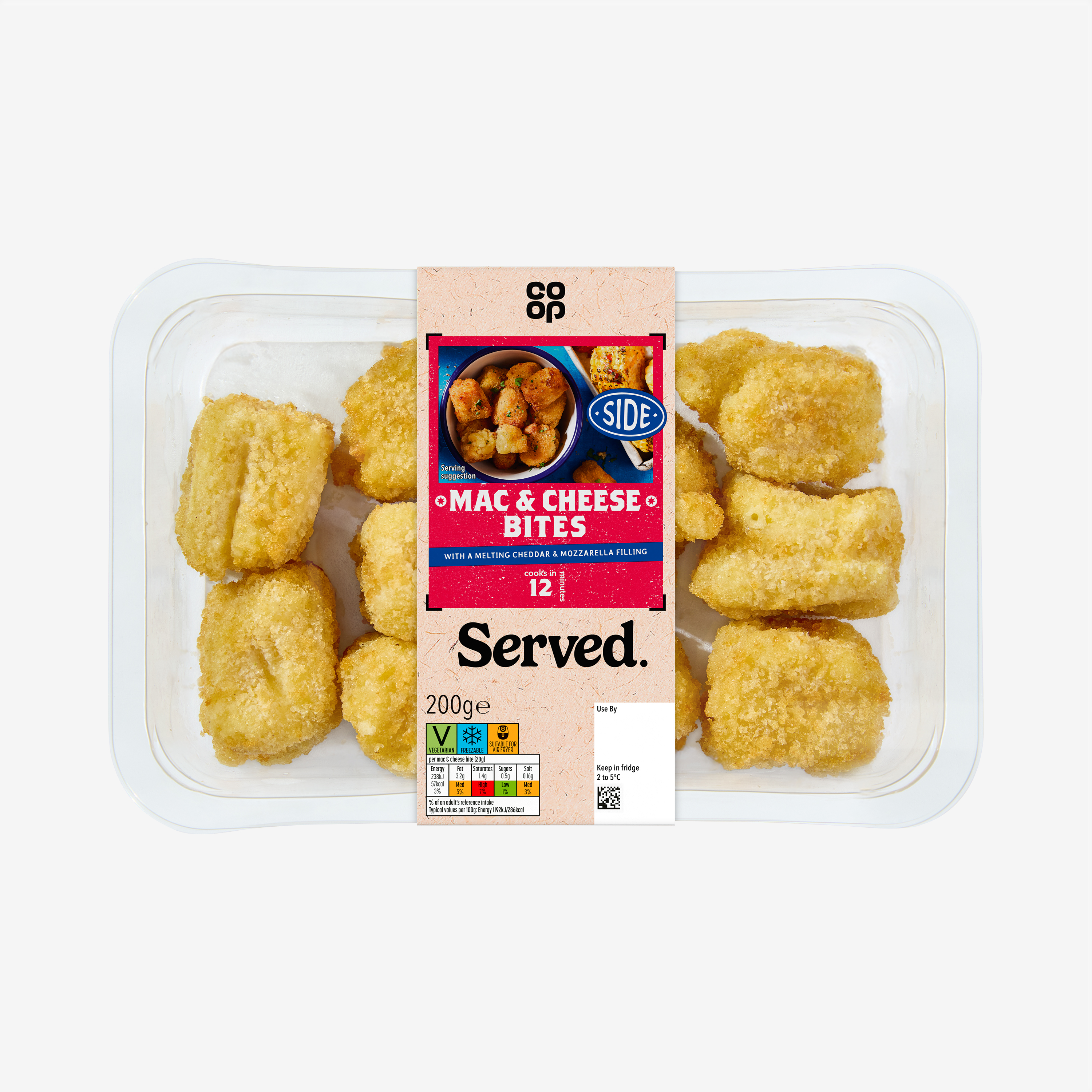 Co-op Served American BBQ Mac & Cheese Bites 200g