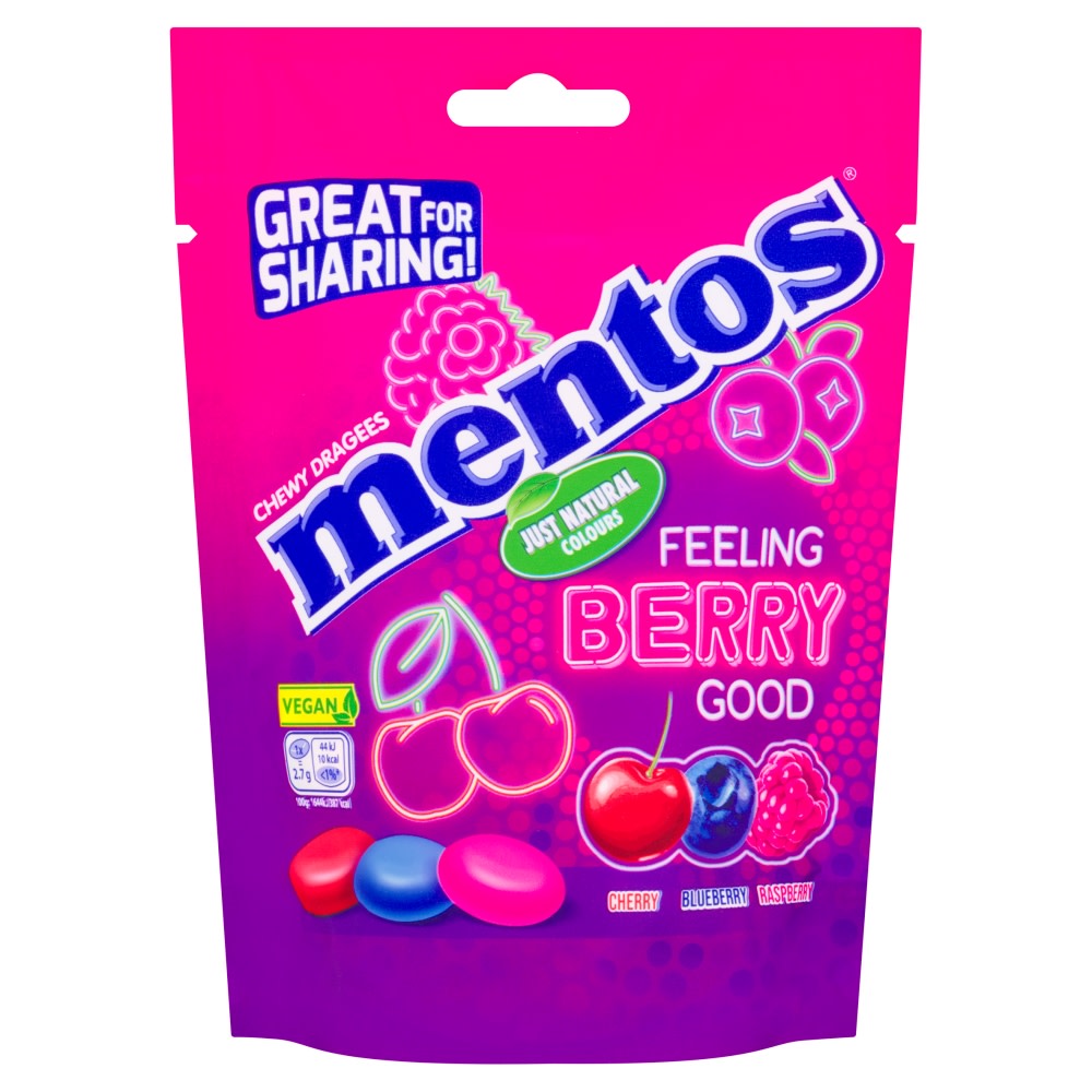 Mentos Chewy Dragees Feeling Berry Good 140g
