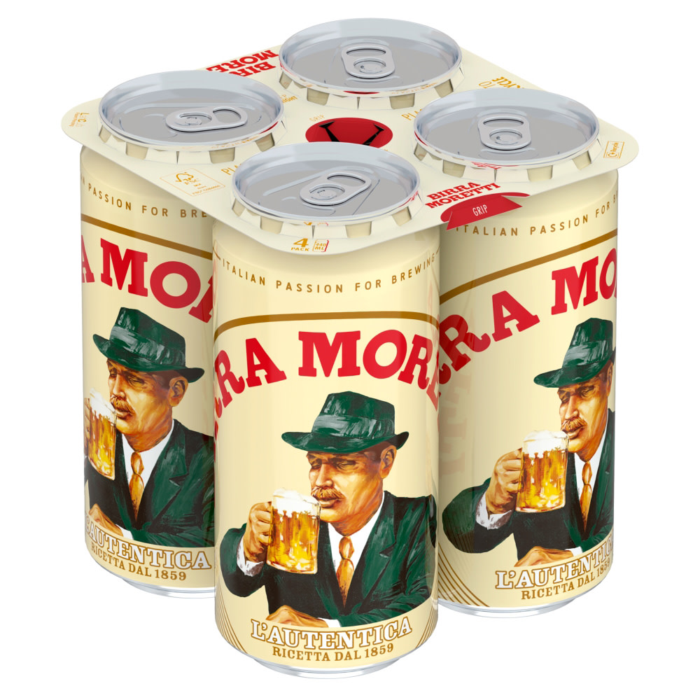 Birra Moretti Premium Lager Beer Can 4x440ml