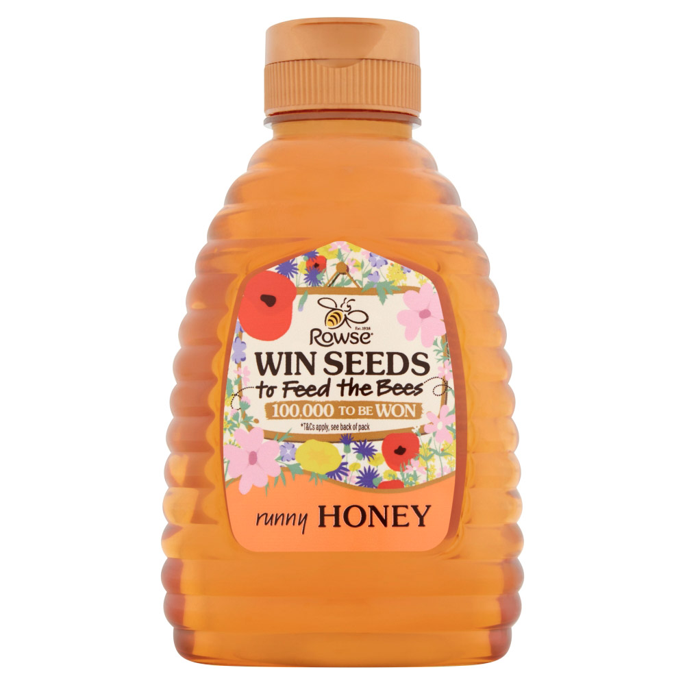 Rowse Squeezy Pure & Natural Clear Honey 340ml - Co-op