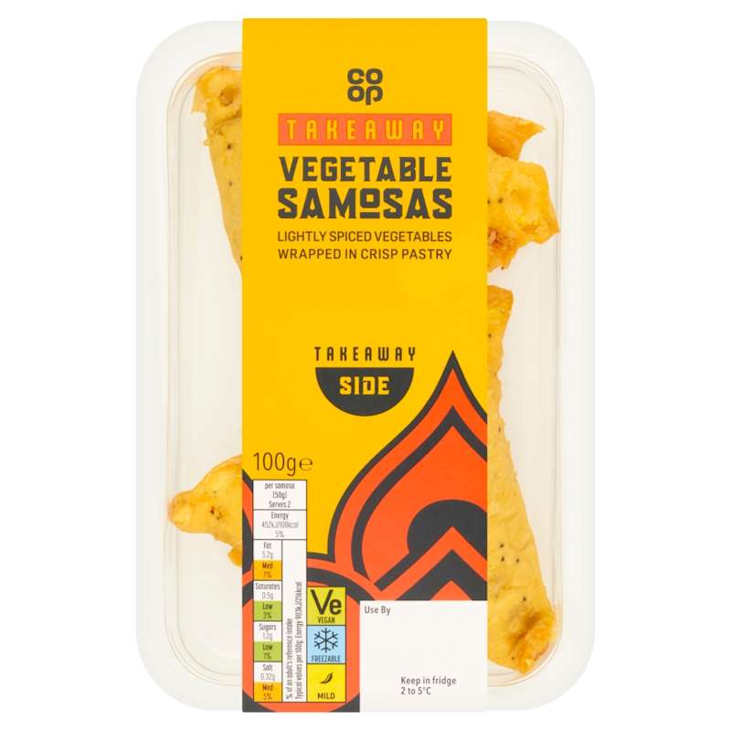 Co op Vegetable Samosas 100g Co op co-op-vegetable-samosas-100g-co-op