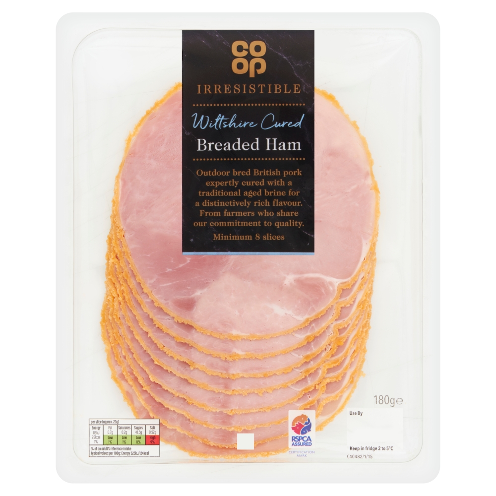 Co-op Irresistible Wiltshire Cured Breaded Ham 180g