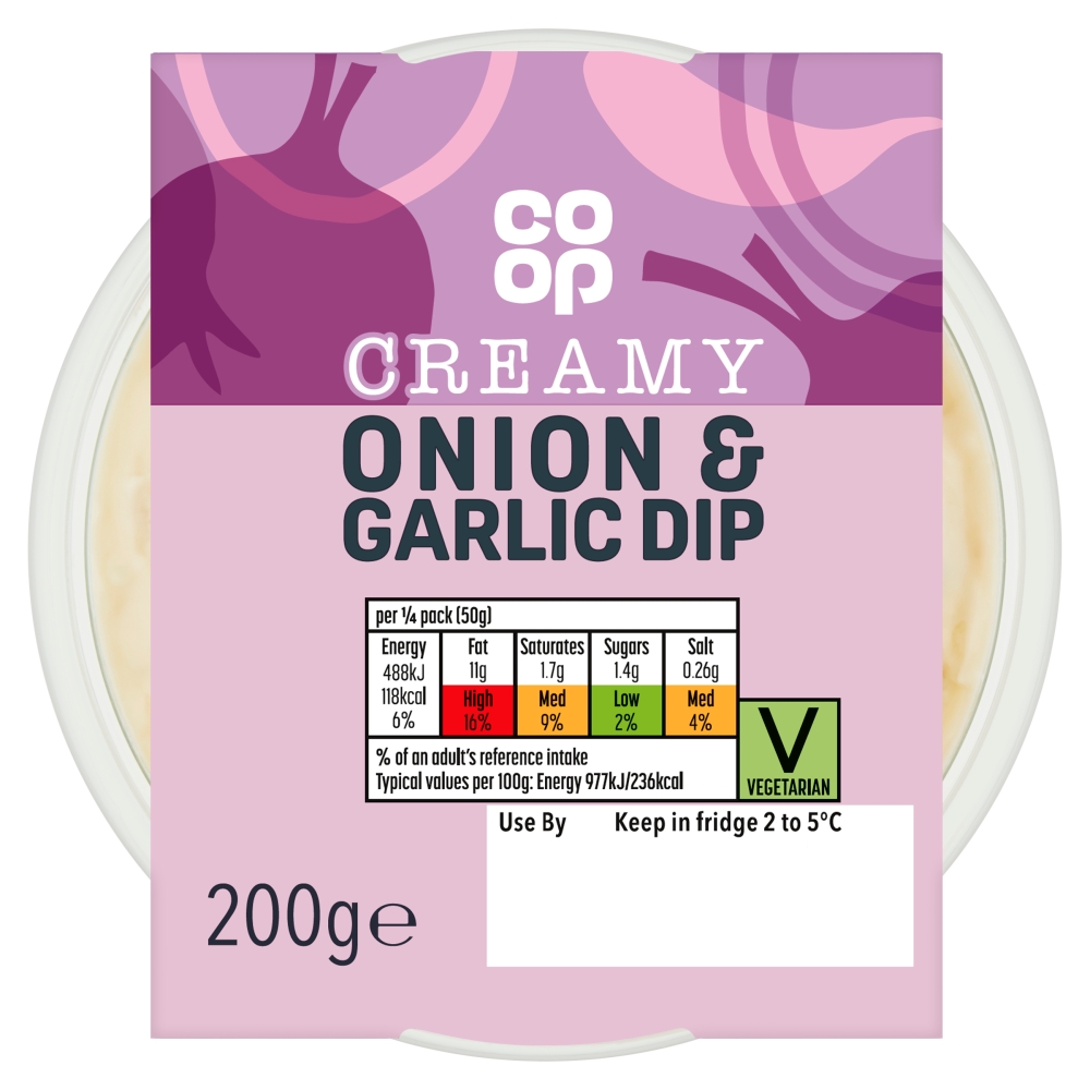 Co-Op Onion And Garlic Dip 200g