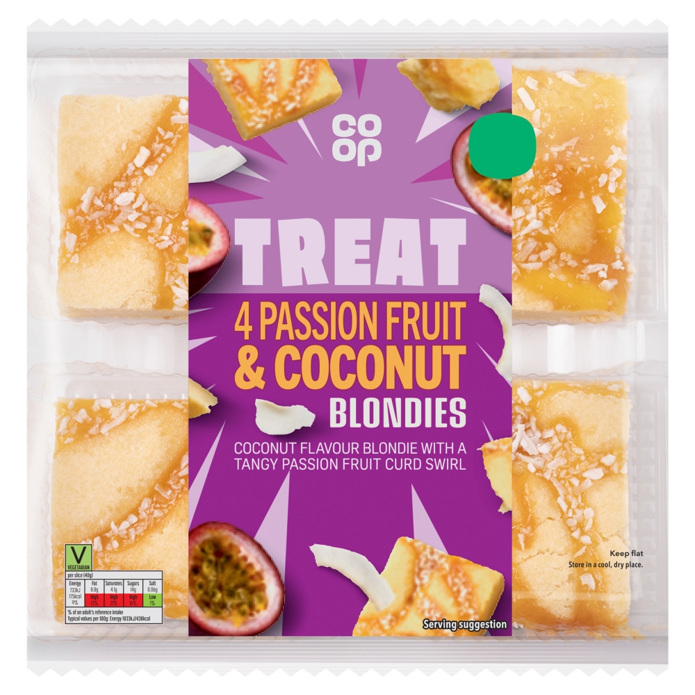 Co-op Passionfruit and Coconut Blondie 4 pack