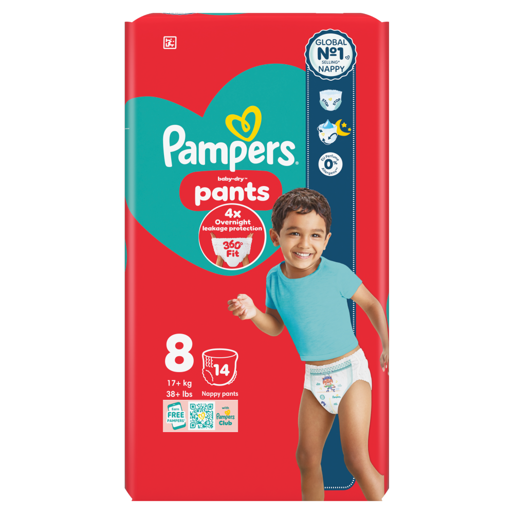 Pampers Pants Pull-On Carry Size 8 14                                                                           