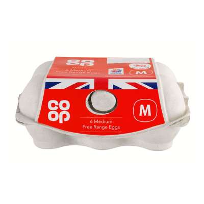 Co Op British 6 Medium Free Range Eggs Co Op