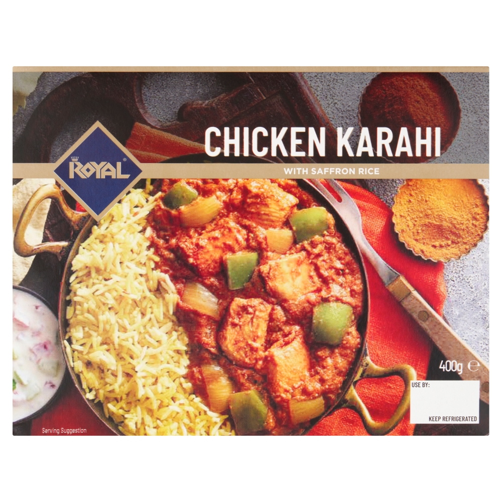 Royal Halal Chicken Karahi with Saffron Rice 400g