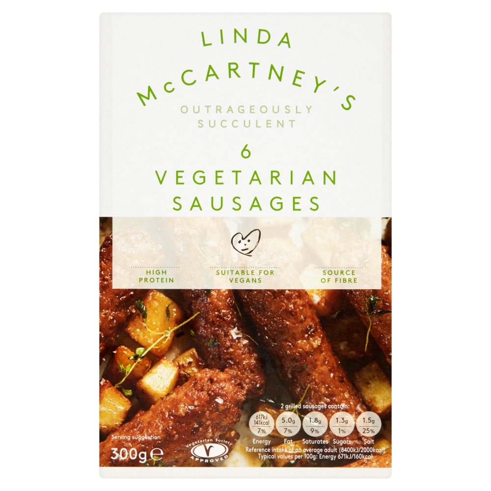 Linda McCartney 6 Vegetarian Sausages 300g Coop