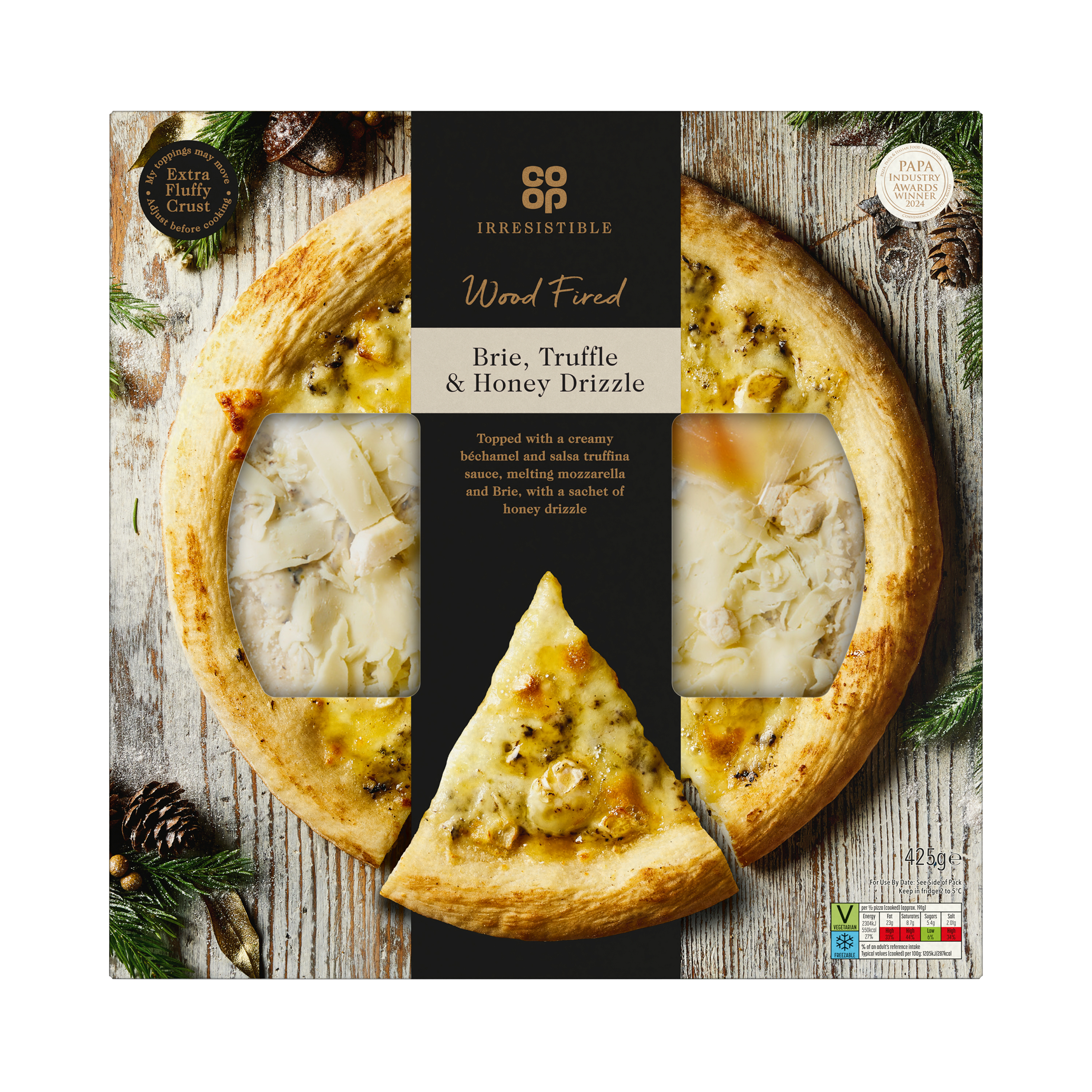 Co-op Irresistible Brie  Truffle & Honey Drizzle Pizza 425G