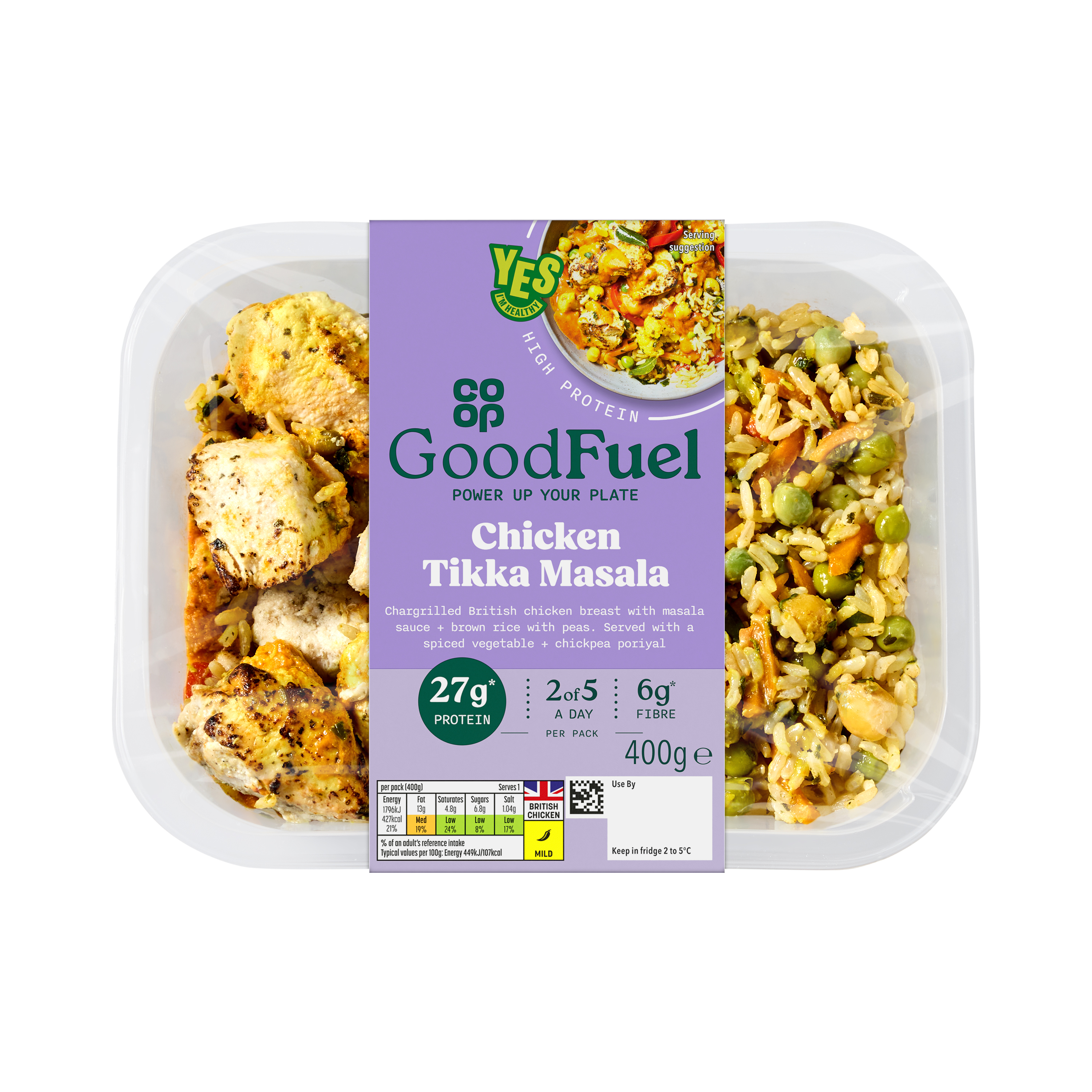 Co-op Good Fuel Chicken Tikka & Rice 400g