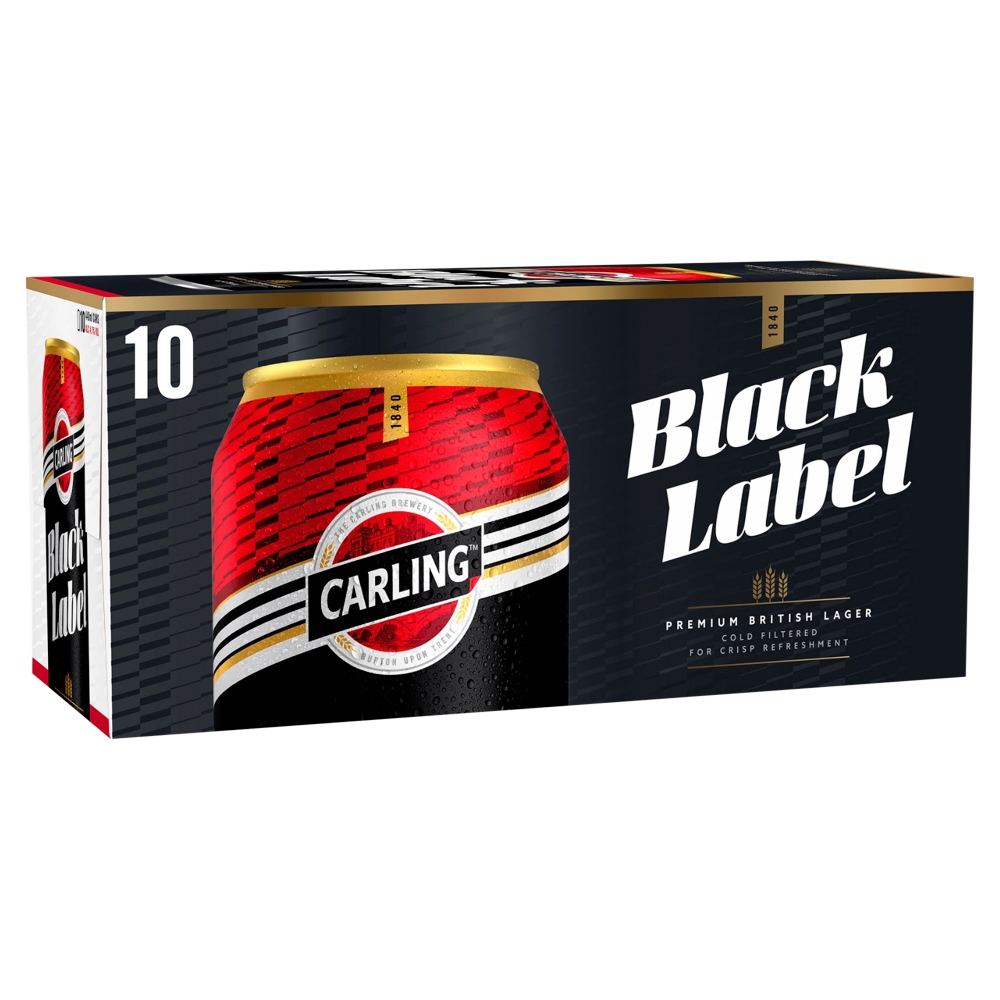  Carling Black Label Premium British Lager Cans 10x440ml