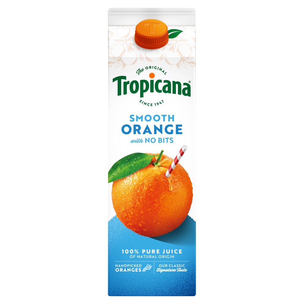 Tropicana Smooth Orange Juice 900Ml