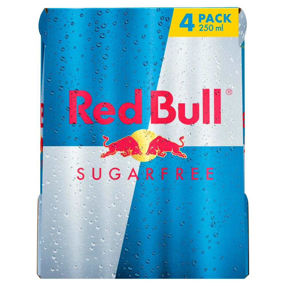 Red Bull Energy Drink Sugar Free 4x250ml 