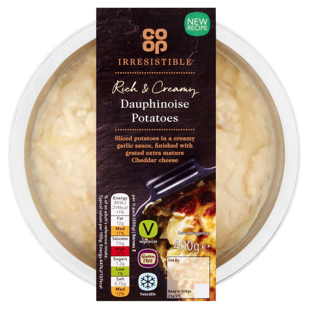 Coop Irresistible Rich & Creamy Dauphinoise Potatoes 400g Coop