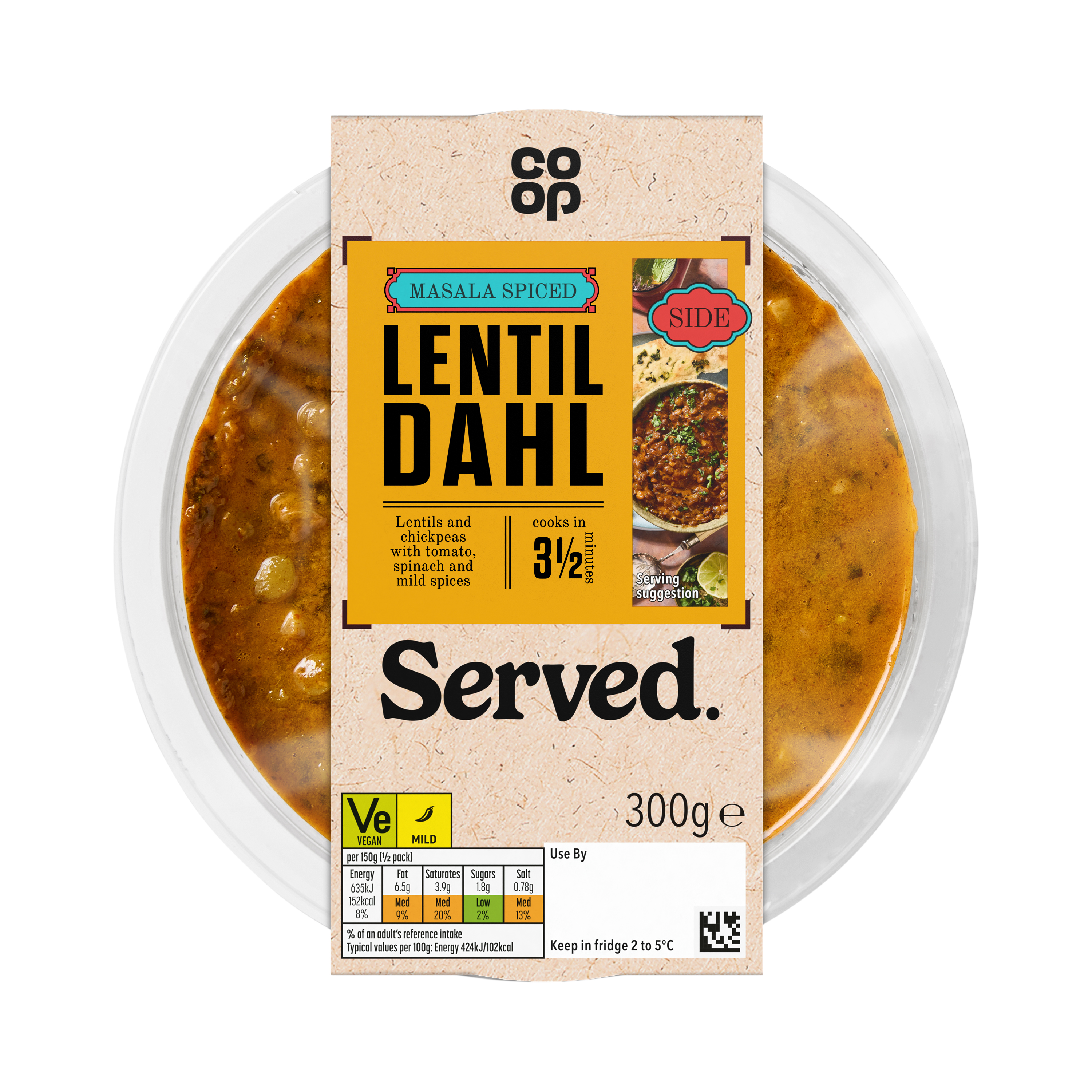 Co-op Served Lentil Dahl 300G