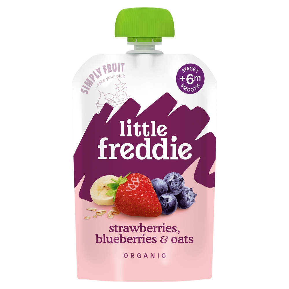 Little Freddie Organic Strawberry, Blueberry & Oats 100g