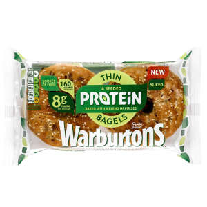Warburtons Seeded Thin Protein Bagels