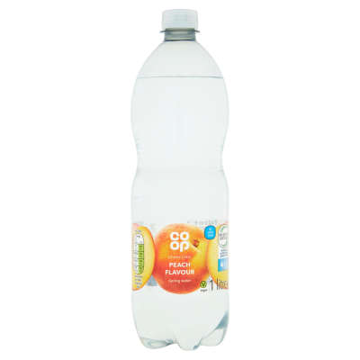 Co-op Sparkling Peach Flavour Sparkling Spring Water 1 Ltr