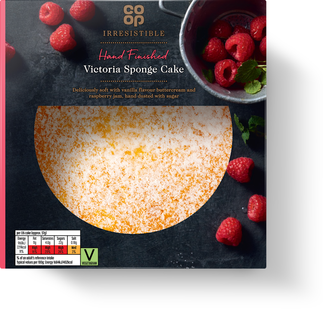 Coop Irresistible Hand Finished Victoria Sponge Cake Coop
