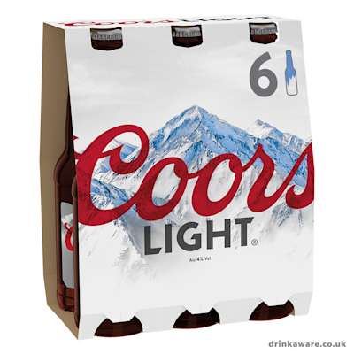 Coors Light Bottles 6x330ml Co Op