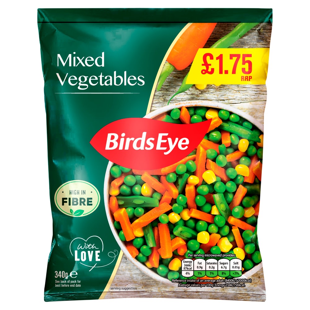 Birds Eye  Mixed Vegetables 340g