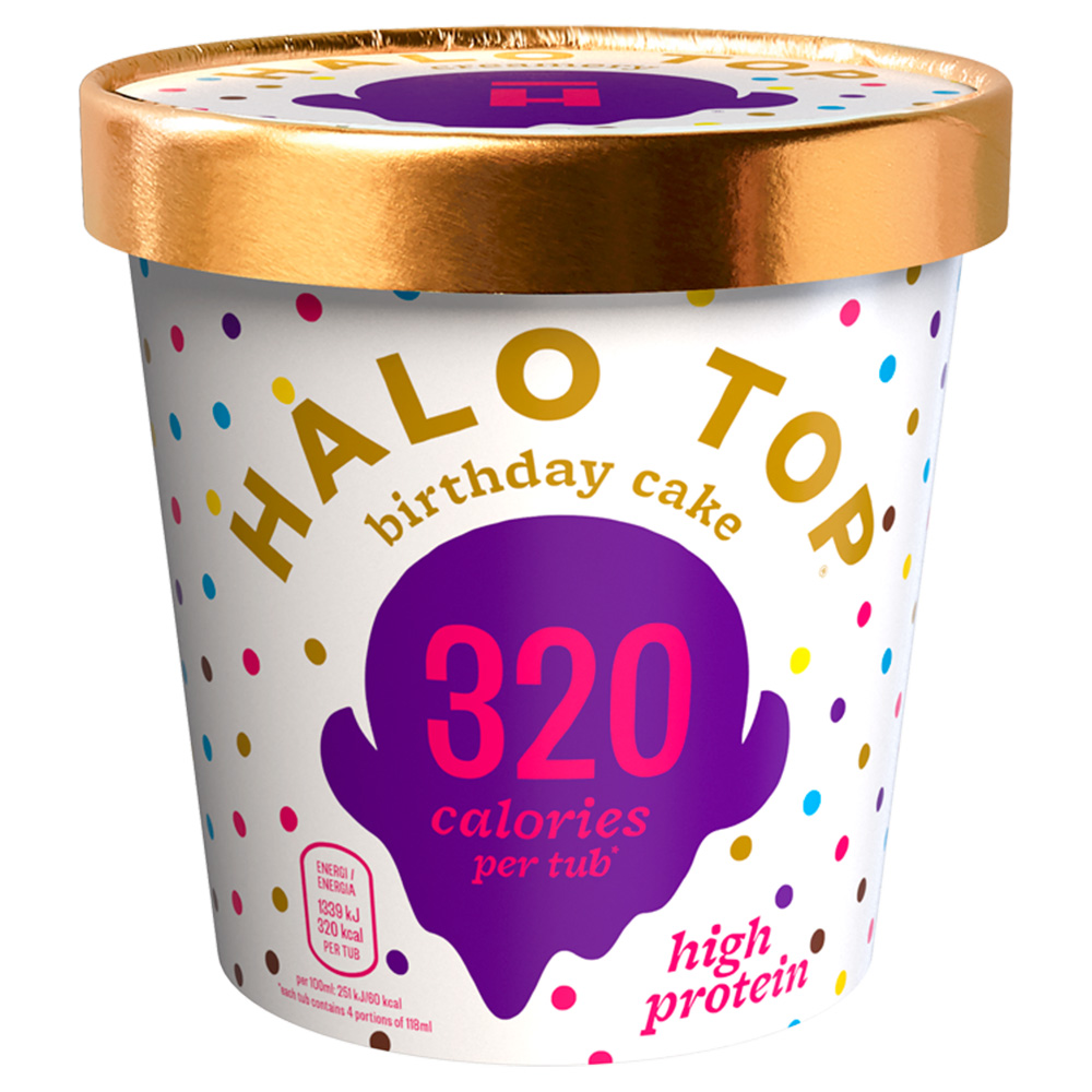 Halo Top Birthday Cake Low Calorie Ice Cream 473ml Coop