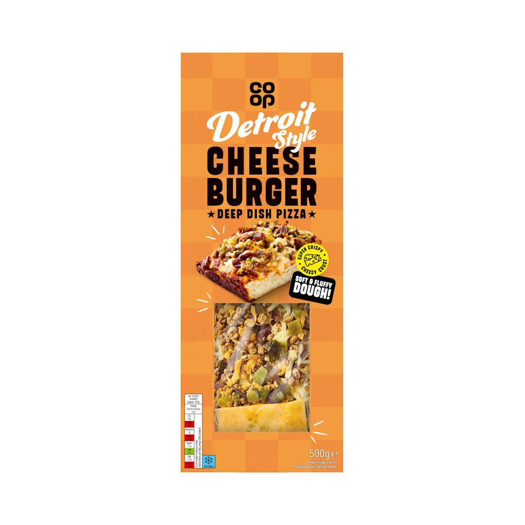 Co-op Cheeseburger Detroit style Pizza 446g