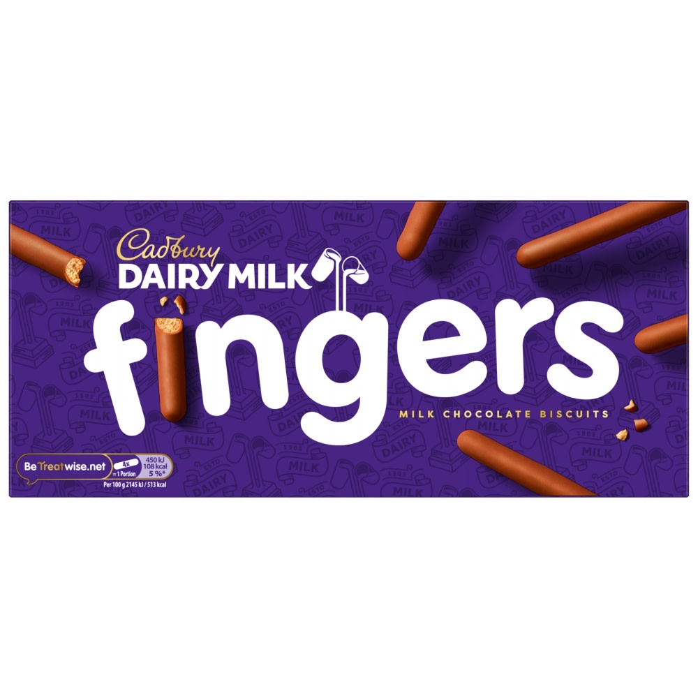Cadbury Dairy Milk Chocolate Covered Fingers, 114g