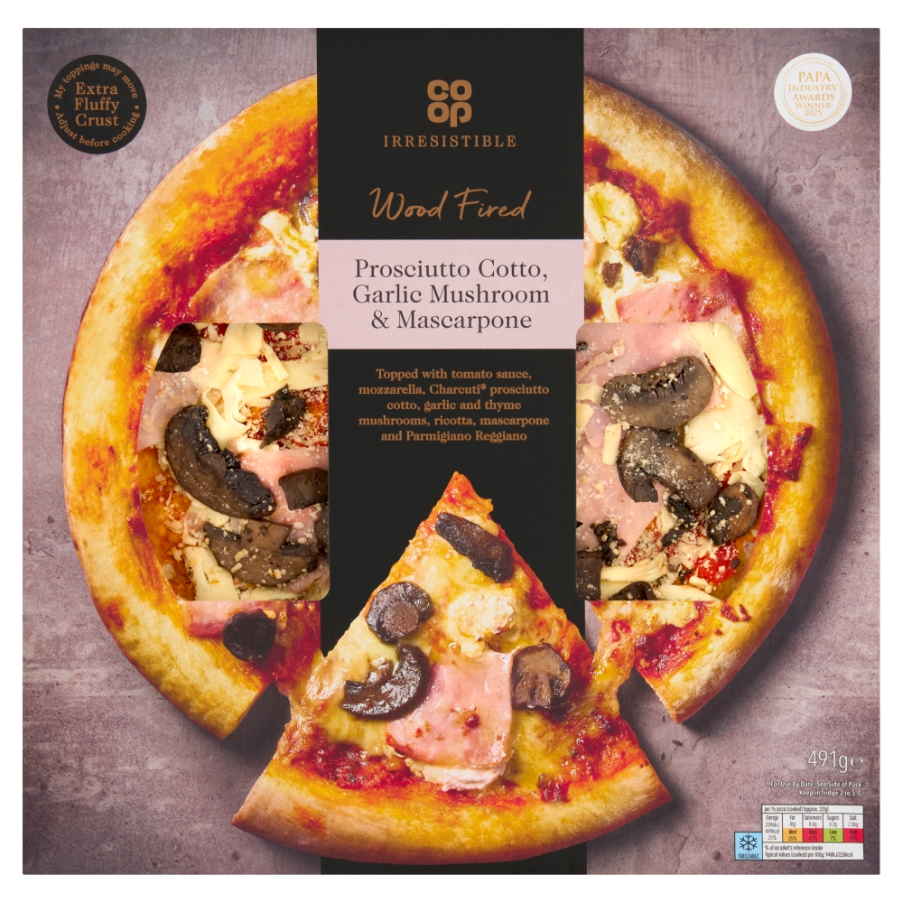 Co-op Irresistible Wood Fired Prosciutto Cotto, Garlic Mushroom & Mascarpone